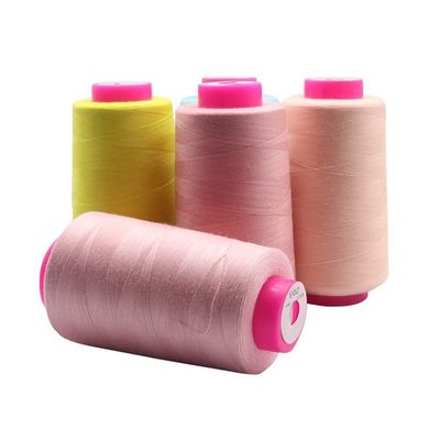 100% νήμα βαμβακιού 402 100g Κωνικό νήμα ραπτικής πολυεστέρα για κρεβατοκάμαρα Ελαστικό ύφασμα