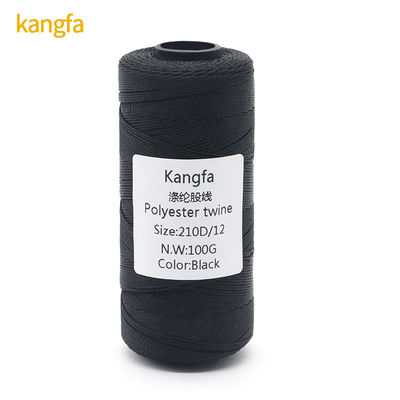 210d/12ply 100% νήμα πολυεστέρα υψηλής αντοχής για κροσέ και κουίτινγκ σε πολυσχρώματα