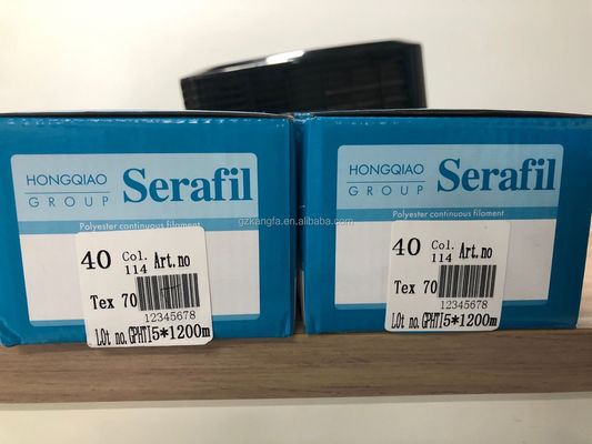 100G Βάρος Ανθεκτικό νήμα ραπτικής για τσάντα και παπούτσια 1300Y μήκος Tex70 Serafil Polyester