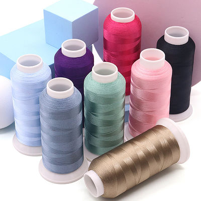 4000 Yard Pure Color Filament Yarn 100% Polyester Εμβότυρο Νήμα για Μηχανή 720 Χρώματα