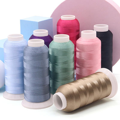 4000 Yard Pure Color Filament Yarn 100% Polyester Εμβότυρο Νήμα για Μηχανή 720 Χρώματα