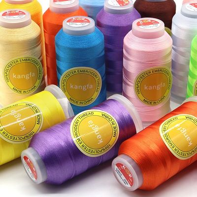 120D βαμμένο 720 χρώματα 4000 Yard Polyester κεντήματα νήμα για το μηχάνημα βαμμένο μοτίβο