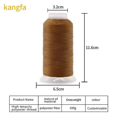 Διάμετρος νήματος 0,6 mm Boho Kangfa Tex 90 V-92 Λευκό νήμα UV Polyester 4 ουγγ.