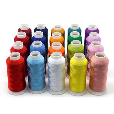 120D/2 Αριθμός νήματος 720 χρώματα 4000 Yard Polyester κεντημένο νήμα για ραπτομηχανή