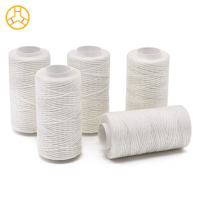 100% Polyester Flat Waxed Thread για Kangfa Αδιάβροχο 0,8mm 1mm Πολυεστέρα δέρμα 50m