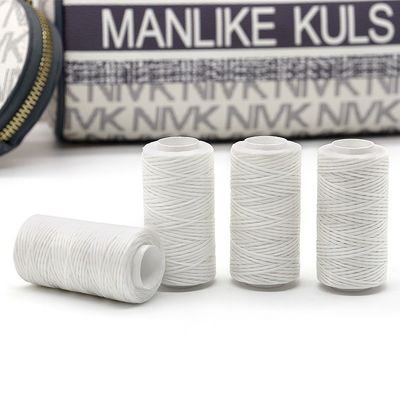Kangfa 50M/Roll 0,8mm επίπεδα κεραμικά νήματα για δερμάτινα χειροτεχνικά παπούτσια τσάντα ζώνη boho υφαντική
