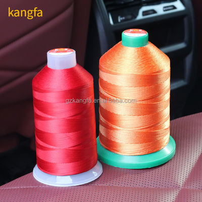 Υψηλή αντοχή στη τράβηξη 100% TEX270 840D/3 400g Polyester ραπτικό νήμα για ανθεκτικό δέρμα