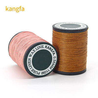 0.55mm 35g Δερμάτινη ραπτική κλωστή υψηλής αντοχής 70m Λινό κερασμένο νήμα σε 40 χρώματα