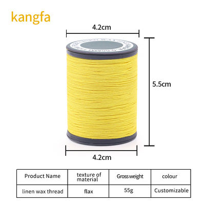 0.55mm 35g Δερμάτινη ραπτική κλωστή υψηλής αντοχής 70m Λινό κερασμένο νήμα σε 40 χρώματα