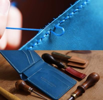 300D/16 Αειφόρος πολυεστέρας κερί συνδεδεμένο πλεγμένο νήμα για δερμάτινο ράψιμο νήμα 1,2MM