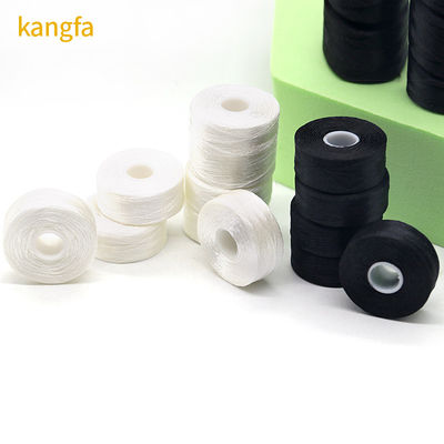 144pcs/Box Λευκό/Μαύρο 75D/2 100% Πολυεστέρα Προεπιστυλωμένα Σκουμπίδια Νήματα Τύπου L Λιγότερη πλευρά