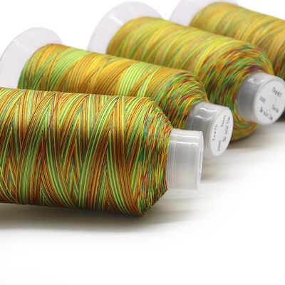 Υψηλής αντοχής 250g Polyester Bonded Thread 150D / 3 Tex45 σε πολυχρωματικό για εξατομικευμένο