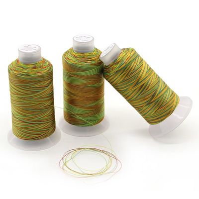 Υψηλής αντοχής 250g Polyester Bonded Thread 150D / 3 Tex45 σε πολυχρωματικό για εξατομικευμένο