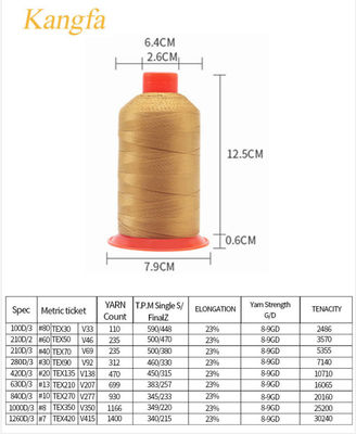 275g/κωνικό TEX135 Σύνδεσμος νάιλον βαρέος νήμα ράψιμο Ιδανικό για πλέξιμο έργα