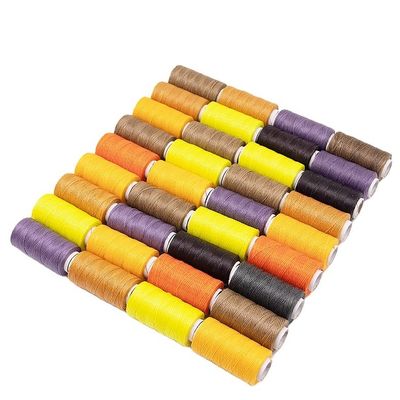 50M/Roll 0,6mm Χειροποίητο Σύρμα ράψιμο Flat Waxed νήμα για δερμάτινο χειροτεχνία παπούτσια τσάντα ζώνη