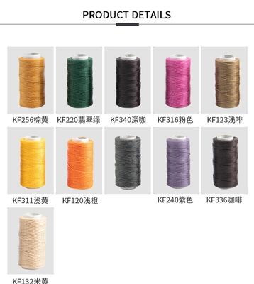 50M/Roll 0,6mm Χειροποίητο Σύρμα ράψιμο Flat Waxed νήμα για δερμάτινο χειροτεχνία παπούτσια τσάντα ζώνη