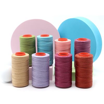 110g στρογγυλό κεραμμένο νήμα για δέρμα DIY 100 χρώματα 1.0mm ράψιμο χειροποίητο ράψιμο στυλ boho