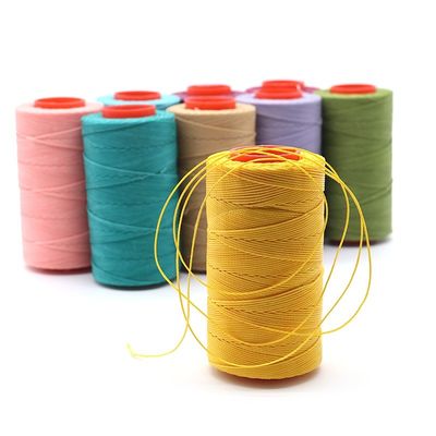 110g στρογγυλό κεραμμένο νήμα για δέρμα DIY 100 χρώματα 1.0mm ράψιμο χειροποίητο ράψιμο στυλ boho