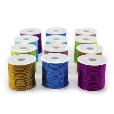 80μ Κινέζικος κόμπος Μακραμέ String 1mm Διαμέτρου Polyester Cord Thread για DIY κατασκευή κοσμημάτων