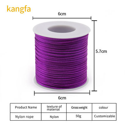 80μ Κινέζικος κόμπος Μακραμέ String 1mm Διαμέτρου Polyester Cord Thread για DIY κατασκευή κοσμημάτων