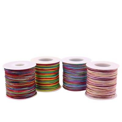 Υφασμένο κολιέ σχοινί 1mm για DIY χειροποίητο χάντρες κόκκινο σχοινί νήματα κοσμήματα νεφρίτης νήματα