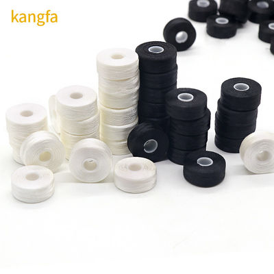 144pcs/box L type side less Λευκό 75D/2 100% Πολυεστέρα Προεπικεφαλιδωμένα Σκουμπιά Νήματα για Παπούτσια