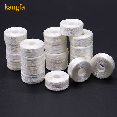 144pcs/box L type side less Λευκό 75D/2 100% Πολυεστέρα Προεπικεφαλιδωμένα Σκουμπιά Νήματα για Παπούτσια