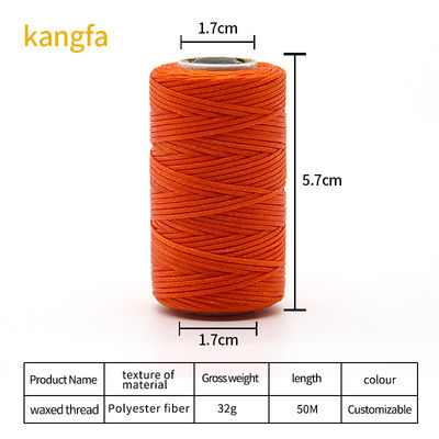 Υψηλής αντοχής 50m Polyester 210D/16 Δερμάτινο ράψιμο νήματος για δερμάτινη τσάντα πορτοφόλι
