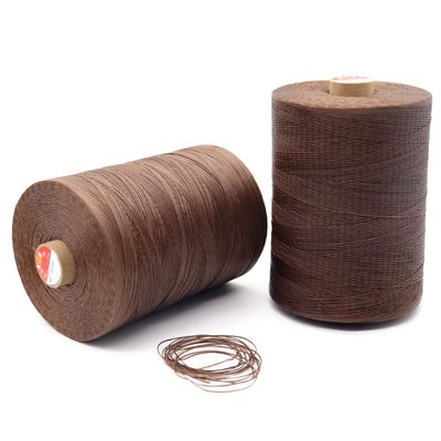 Μαύρο 0,6 mm 1 mm 100% πολυεστέρα επίπεδο κεραμμένο πλεγμένο νήμα για δερμάτινα είδη Αδιάβροχο
