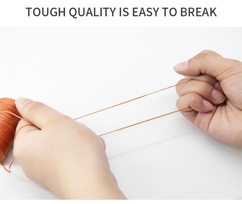 Μαύρο αδιάβροχο 0,8 mm 1 mm 400g 210D/1*16 Spun Yarn Flat Waxed Thread για δερμάτινα είδη