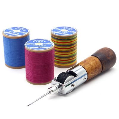 Επίπεδο κερί Επίπεδες γραμμές 0,8mm δέρμα πολυεστέρα κερασμένο νήμα για χειροποίητο DIY εργαλείο ραπτικής
