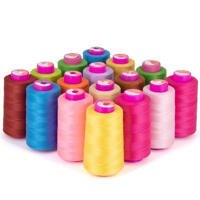 100% Polyester Spun Yarn Sewing Thread Ανθεκτικότητα στην τριβή για Jean Sewing